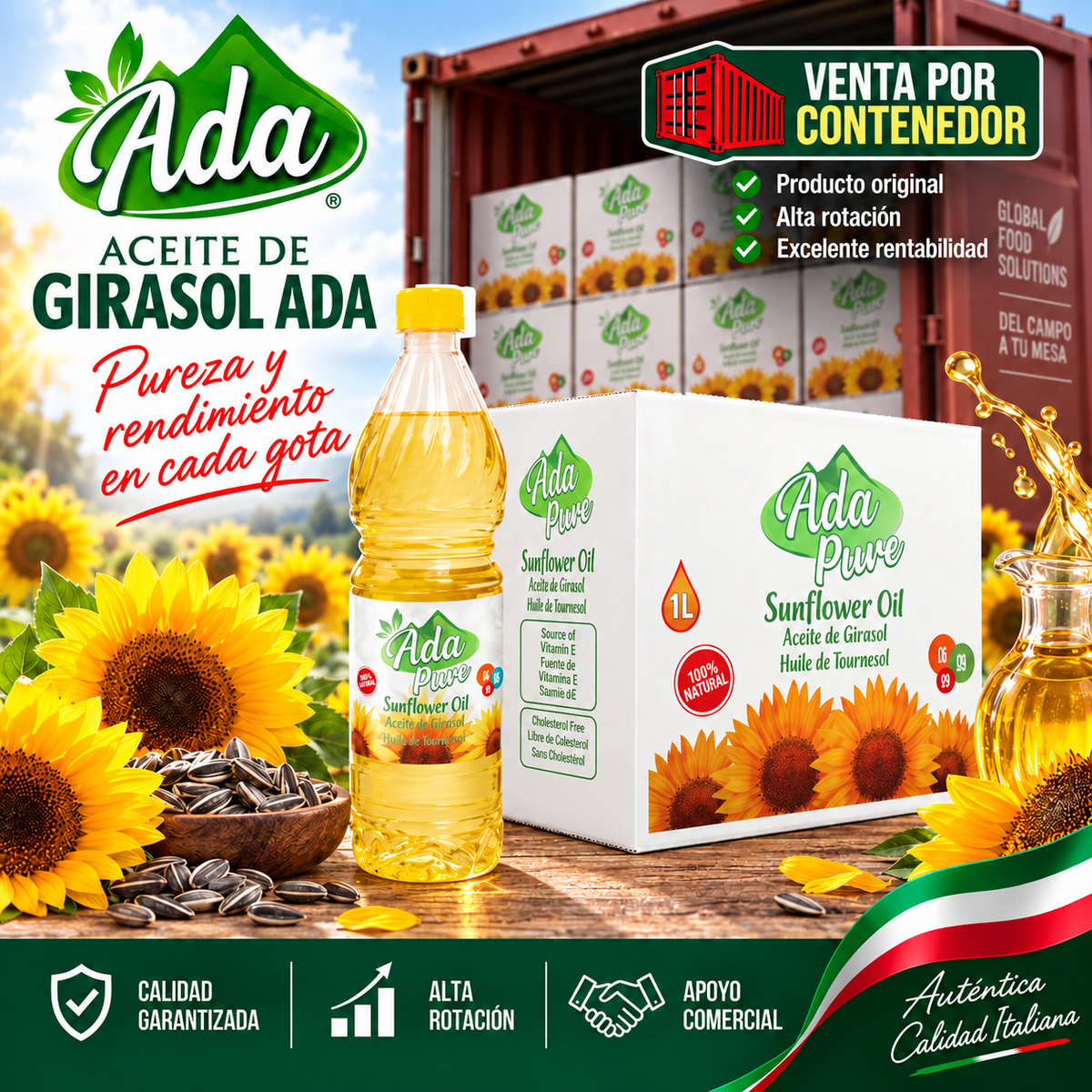Aceite de Girasol ADA 900 ml
